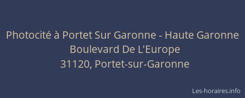 Photocité à Portet Sur Garonne - Haute Garonne