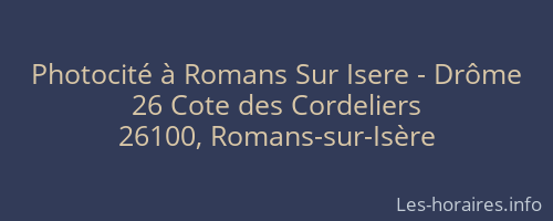 Photocité à Romans Sur Isere - Drôme