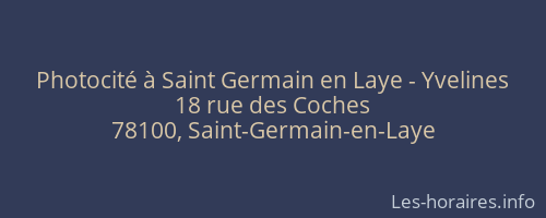 Photocité à Saint Germain en Laye - Yvelines