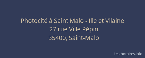 Photocité à Saint Malo - Ille et Vilaine