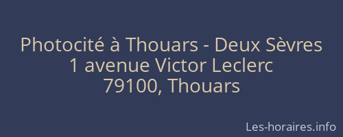 Photocité à Thouars - Deux Sèvres