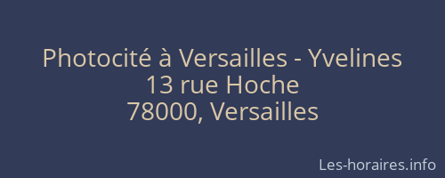 Photocité à Versailles - Yvelines
