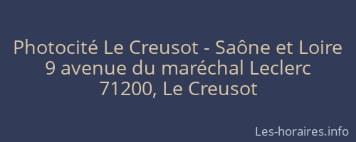 Photocité Le Creusot - Saône et Loire