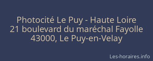 Photocité Le Puy - Haute Loire