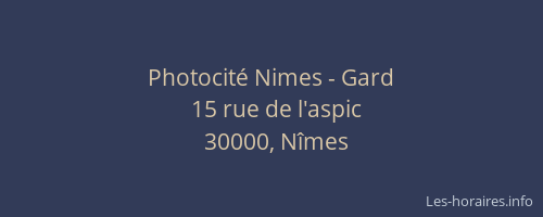 Photocité Nimes - Gard