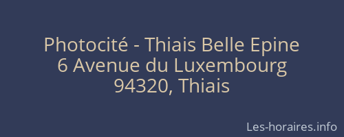 Photocité - Thiais Belle Epine