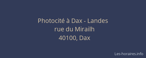 Photocité à Dax - Landes