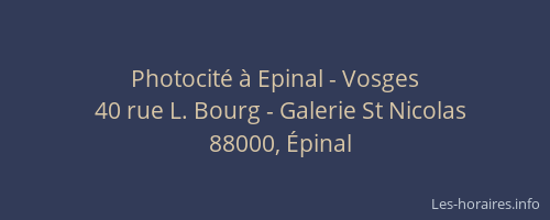 Photocit&eacute; &agrave; Epinal - Vosges