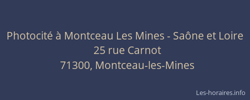 Photocit&eacute; &agrave; Montceau Les Mines - Sa&ocirc;ne et Loire