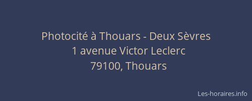 Photocité à Thouars - Deux Sèvres