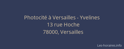 Photocité à Versailles - Yvelines