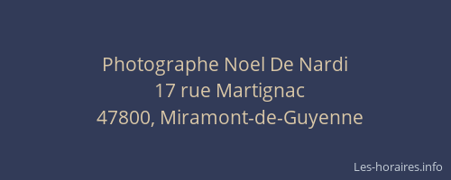 Photographe Noel De Nardi