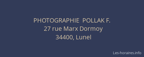 PHOTOGRAPHIE  POLLAK F.
