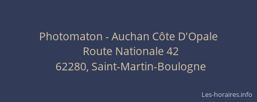 Photomaton - Auchan C&ocirc;te D'Opale