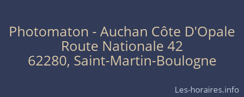 Photomaton - Auchan Côte D'Opale