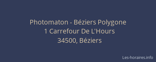 Photomaton - Béziers Polygone