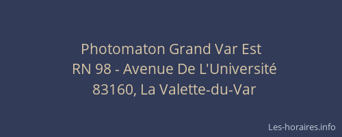 Photomaton Grand Var Est