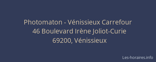 Photomaton - Vénissieux Carrefour