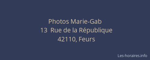 Photos Marie-Gab