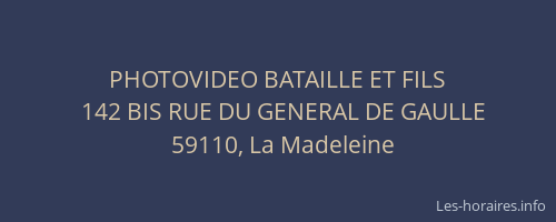 PHOTOVIDEO BATAILLE ET FILS