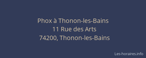Phox à Thonon-les-Bains
