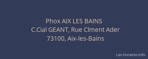 Phox AIX LES BAINS
