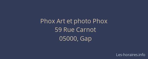 Phox Art et photo Phox