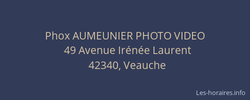 Phox AUMEUNIER PHOTO VIDEO