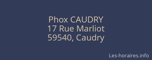 Phox CAUDRY