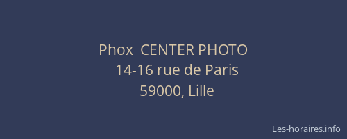 Phox  CENTER PHOTO