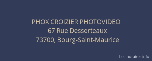 PHOX CROIZIER PHOTOVIDEO
