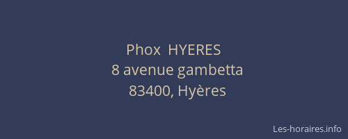Phox  HYERES