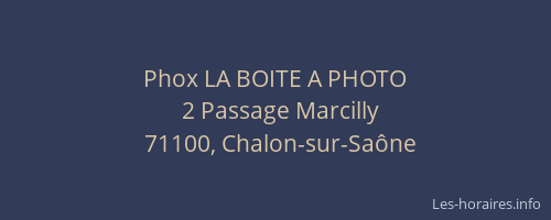 Phox LA BOITE A PHOTO
