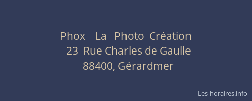Phox    La   Photo  Cr&eacute;ation