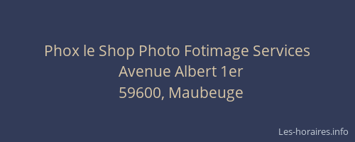 Phox le Shop Photo Fotimage Services