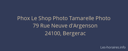 Phox Le Shop Photo Tamarelle Photo
