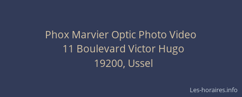 Phox Marvier Optic Photo Video