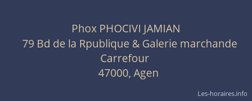 Phox PHOCIVI JAMIAN