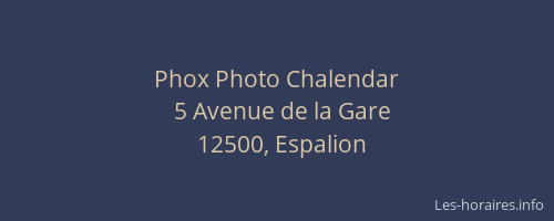 Phox Photo Chalendar