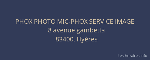 PHOX PHOTO MIC-PHOX SERVICE IMAGE
