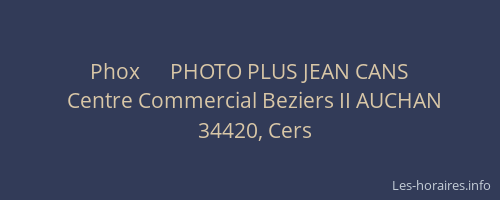 Phox      PHOTO PLUS JEAN CANS