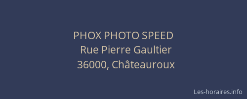 PHOX PHOTO SPEED