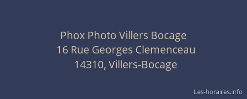 Phox Photo Villers Bocage