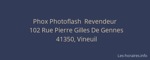 Phox Photoflash  Revendeur