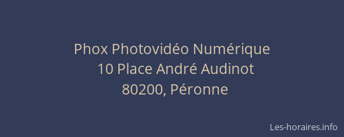 Phox Photovidéo Numérique