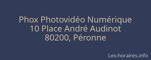 Phox Photovidéo Numérique