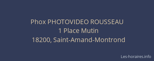 Phox PHOTOVIDEO ROUSSEAU