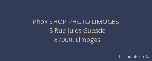 Phox SHOP PHOTO LIMOGES