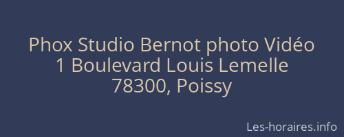 Phox Studio Bernot photo Vidéo