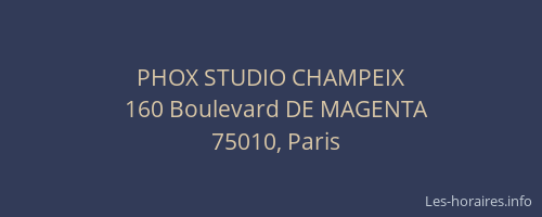 PHOX STUDIO CHAMPEIX